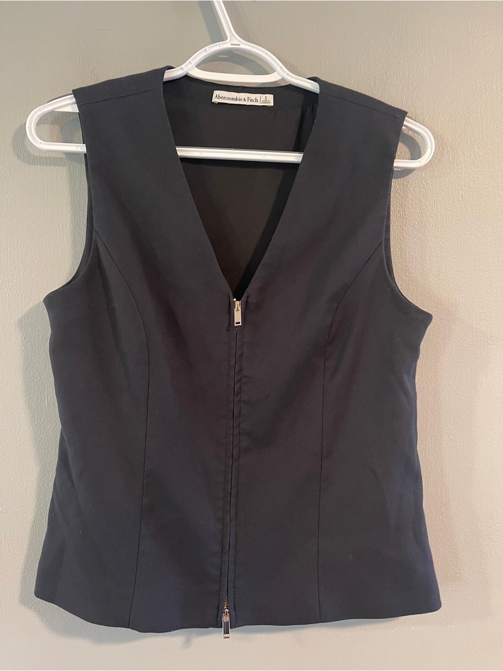 Abercrombie and Fitch Tailored Zip Suit Vest Size Small